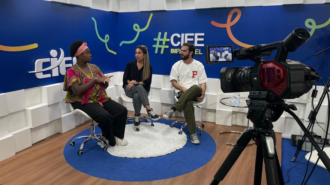 Entrevista em estúdio para cobertura do CIEE