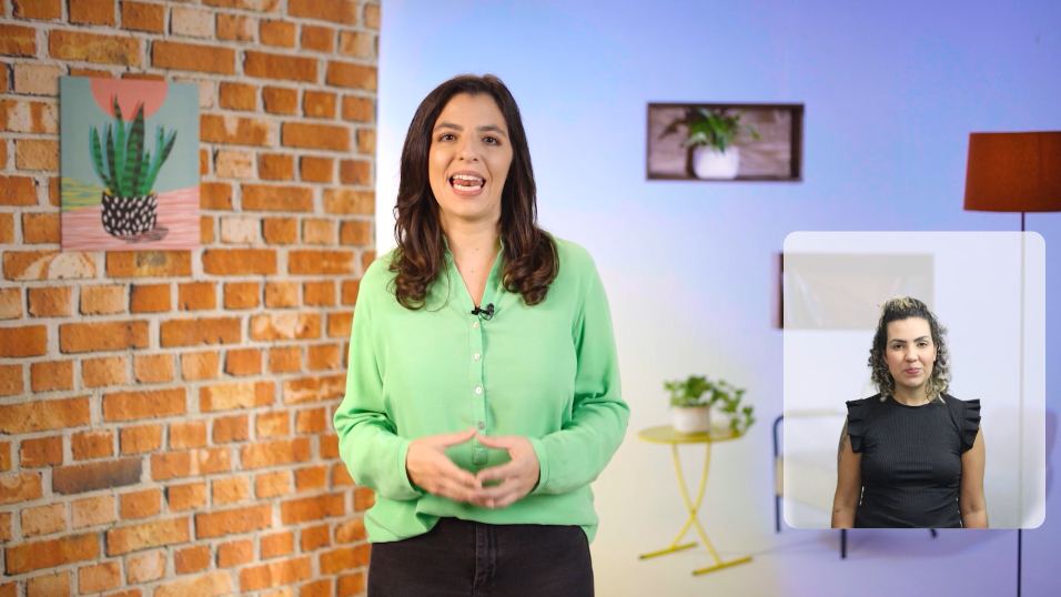 Janela de Libras aplicada em conteúdo educativo